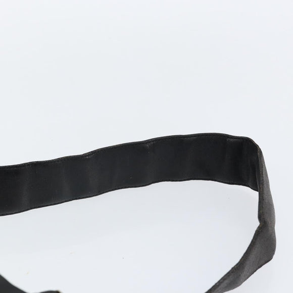 PRADA Shoulder Bag Nylon Leather Black Gold Auth bs30072