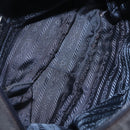 PRADA Beads Tote Bag Nylon Black Silver Auth bs30073-11