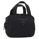 PRADA Beads Tote Bag Nylon Black Silver Auth bs30073-1