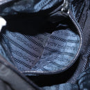 PRADA Beads Tote Bag Nylon Black Silver Auth bs30073-21