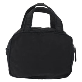 PRADA Beads Tote Bag Nylon Black Silver Auth bs30073 - 0
