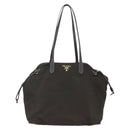 PRADA Tote Bag Nylon Khaki Gold Auth bs30074-13