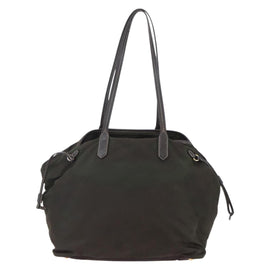 PRADA Tote Bag Nylon Khaki Gold Auth bs30074 - 0