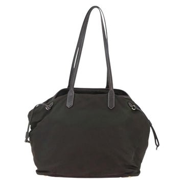 PRADA Tote Bag Nylon Khaki Gold Auth bs30074 - 0