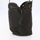 PRADA Tote Bag Nylon Khaki Gold Auth bs30074-3