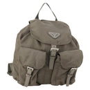 PRADA Backpack Nylon Gray Silver Auth bs30075-1
