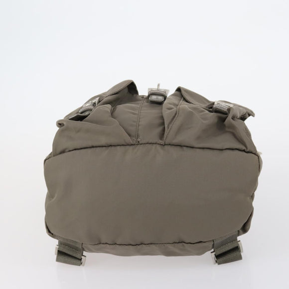 PRADA Backpack Nylon Gray Silver Auth bs30075