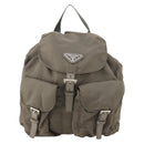 PRADA Backpack Nylon Gray Silver Auth bs30075-13