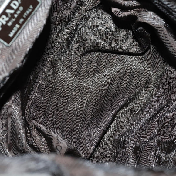 PRADA Backpack Nylon Gray Silver Auth bs30075