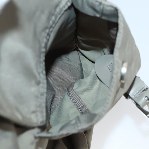 PRADA Backpack Nylon Gray Silver Auth bs30075