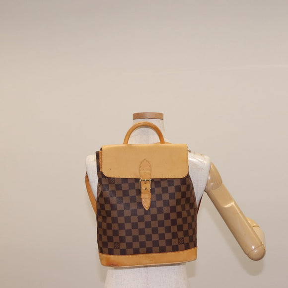 LOUIS VUITTON Damier Ebene Arlucan Backpack N99038 LV Auth bs30076