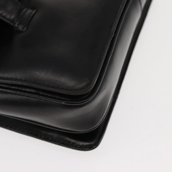 LOEWE Anagram Tote Bag Leather Black Gold Auth bs30079