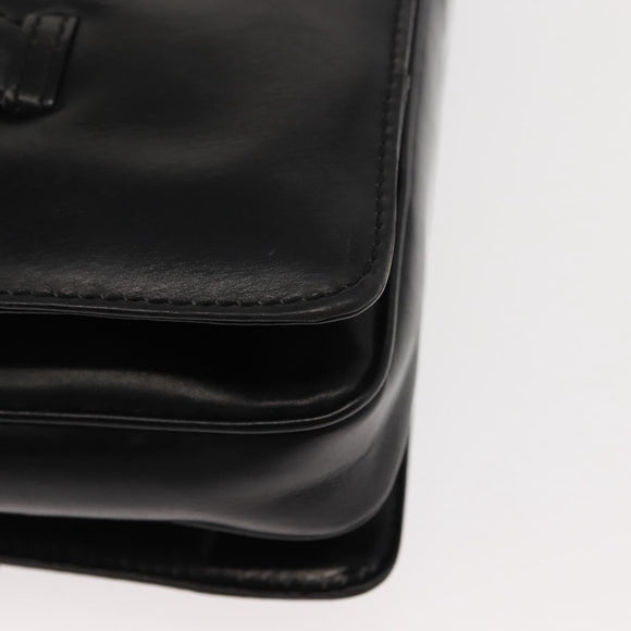 LOEWE Anagram Tote Bag Leather Black Gold Auth bs30079