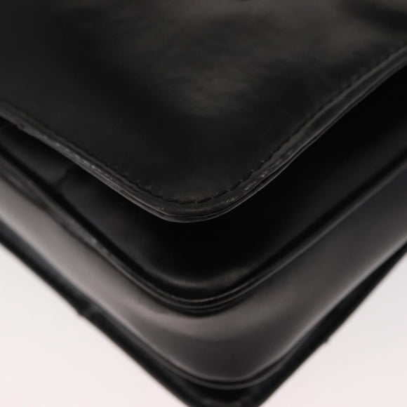 LOEWE Anagram Tote Bag Leather Black Gold Auth bs30079