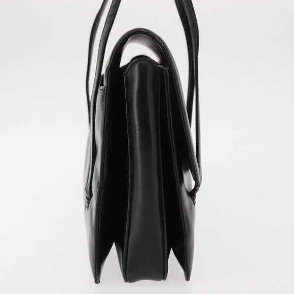 LOEWE Anagram Tote Bag Leather Black Gold Auth bs30079