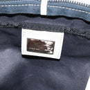 FENDI Zucchino Canvas Tote Bag Navy Gold Auth bs30080-17