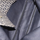 FENDI Zucchino Canvas Tote Bag Navy Gold Auth bs30080-11