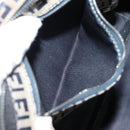 FENDI Zucchino Canvas Tote Bag Navy Gold Auth bs30080-20