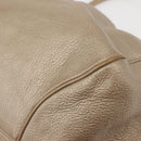 Salvatore Ferragamo Gancini Marissa Tote Bag Leather Beige Silver Auth bs30081-15