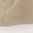 Salvatore Ferragamo Gancini Marissa Tote Bag Leather Beige Silver Auth bs30081-5