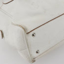 Salvatore Ferragamo Gancini Marissa Tote Bag Leather White Silver Auth bs30082-14