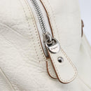 Salvatore Ferragamo Gancini Marissa Tote Bag Leather White Silver Auth bs30082-10