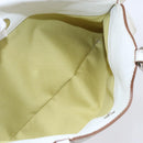 Salvatore Ferragamo Gancini Marissa Tote Bag Leather White Silver Auth bs30082-22