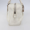 Salvatore Ferragamo Gancini Marissa Tote Bag Leather White Silver Auth bs30082-3