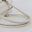 Salvatore Ferragamo Gancini Marissa Tote Bag Leather White Silver Auth bs30082-7