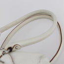 Salvatore Ferragamo Gancini Marissa Tote Bag Leather White Silver Auth bs30082-8