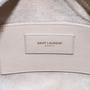 SAINT LAURENT Mini Boston Bag Leather 2way Beige Gold Auth bs30083-21