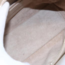 SAINT LAURENT Mini Boston Bag Leather 2way Beige Gold Auth bs30083-10