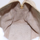 SAINT LAURENT Mini Boston Bag Leather 2way Beige Gold Auth bs30083-22