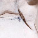 SAINT LAURENT Mini Boston Bag Leather 2way Beige Gold Auth bs30083-11