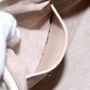 SAINT LAURENT Mini Boston Bag Leather 2way Beige Gold Auth bs30083-24