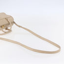 SAINT LAURENT Mini Boston Bag Leather 2way Beige Gold Auth bs30083-8