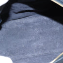 SAINT LAURENT Mini Boston Bag Leather 2way Navy Gold Auth bs30084-10