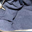 SAINT LAURENT Mini Boston Bag Leather 2way Navy Gold Auth bs30084-22