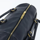 SAINT LAURENT Mini Boston Bag Leather 2way Navy Gold Auth bs30084-6