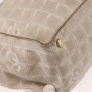 CHANEL New Travel Line Tote Bag Nylon Beige Gold CC Auth bs30087-16