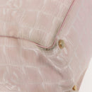 CHANEL New Travel Line Tote Bag Nylon Pink CC Auth bs30088-9