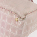 CHANEL New Travel Line Tote Bag Nylon Pink CC Auth bs30088-14