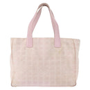 CHANEL New Travel Line Tote Bag Nylon Pink CC Auth bs30088-13