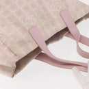 CHANEL New Travel Line Tote Bag Nylon Pink CC Auth bs30088-6