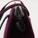 CHANEL Tote Bag Cotton Purple Black CC Auth bs30089-9