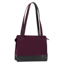 CHANEL Tote Bag Cotton Purple Black CC Auth bs30089-1