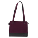 CHANEL Tote Bag Cotton Purple Black CC Auth bs30089-13