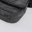 CHANEL Cococoon Shoulder Bag Nylon Gray Silver CC Auth bs30090-14