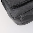 CHANEL Cococoon Shoulder Bag Nylon Gray Silver CC Auth bs30090-15