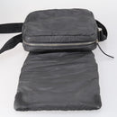 CHANEL Cococoon Shoulder Bag Nylon Gray Silver CC Auth bs30090-9